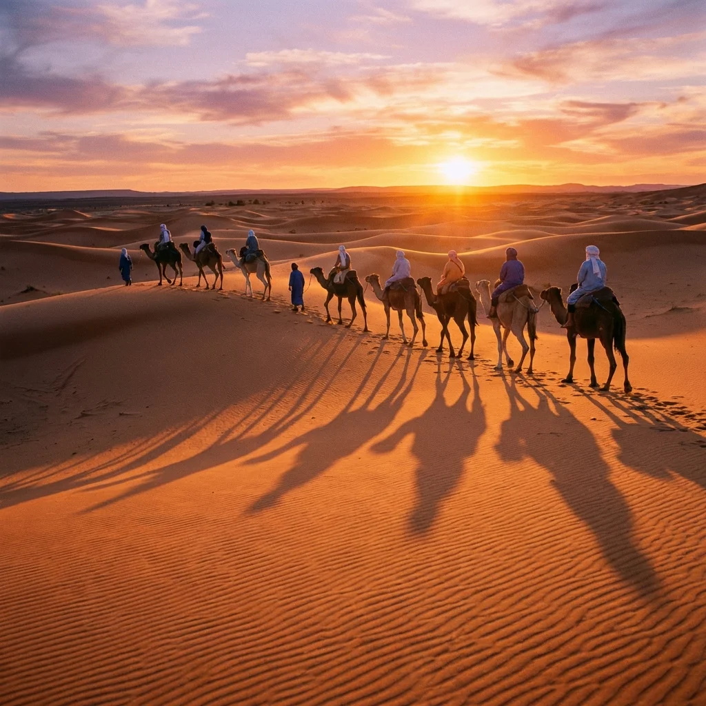 Sahara Desert Sunset Morocco
